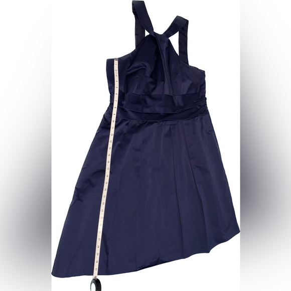 David’s Bridal Navy Blue Formal Y neck Short Bridesmaid Dress | Dress 18 - Picture 6 of 8